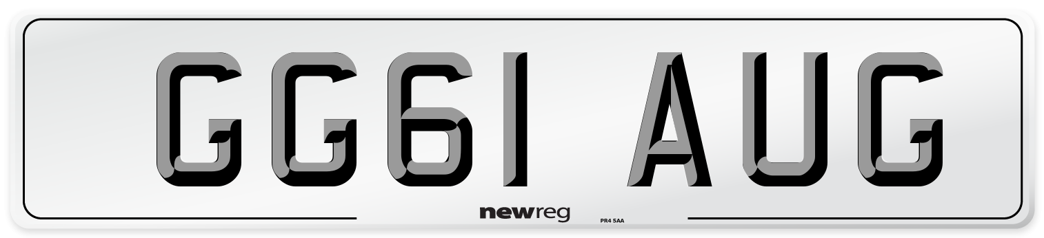 GG61 AUG Number Plate from New Reg